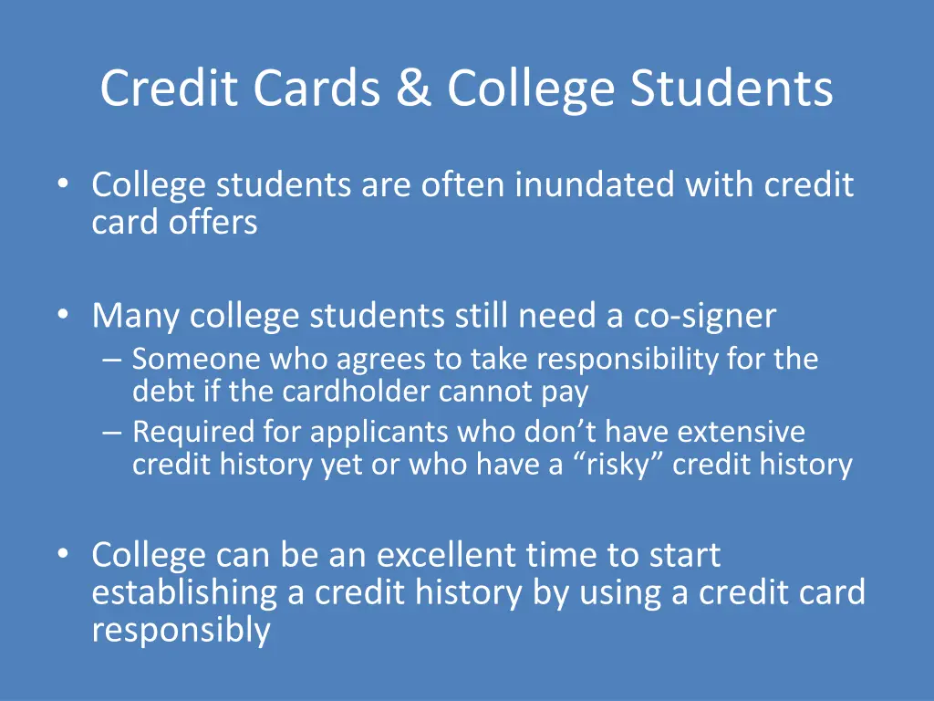 credit cards college students