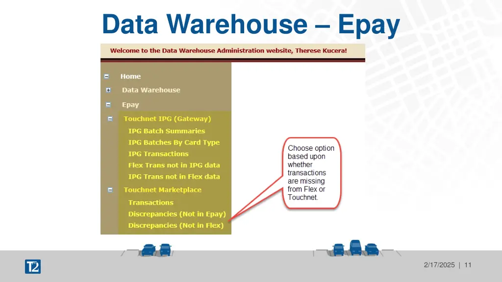 data warehouse epay 3
