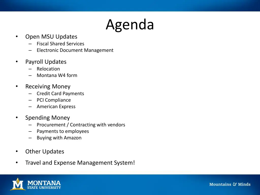 agenda