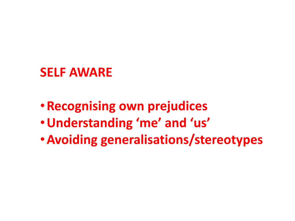 self aware