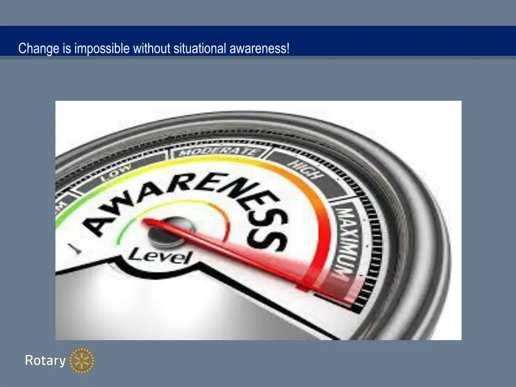 change is impossible without situational awareness