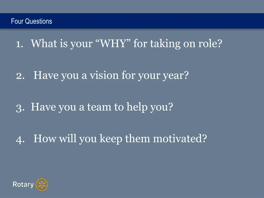 four questions 1