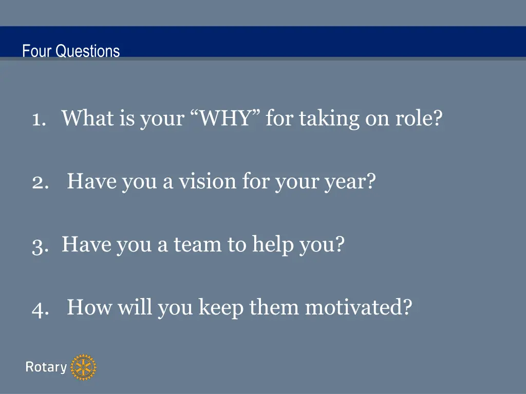 four questions
