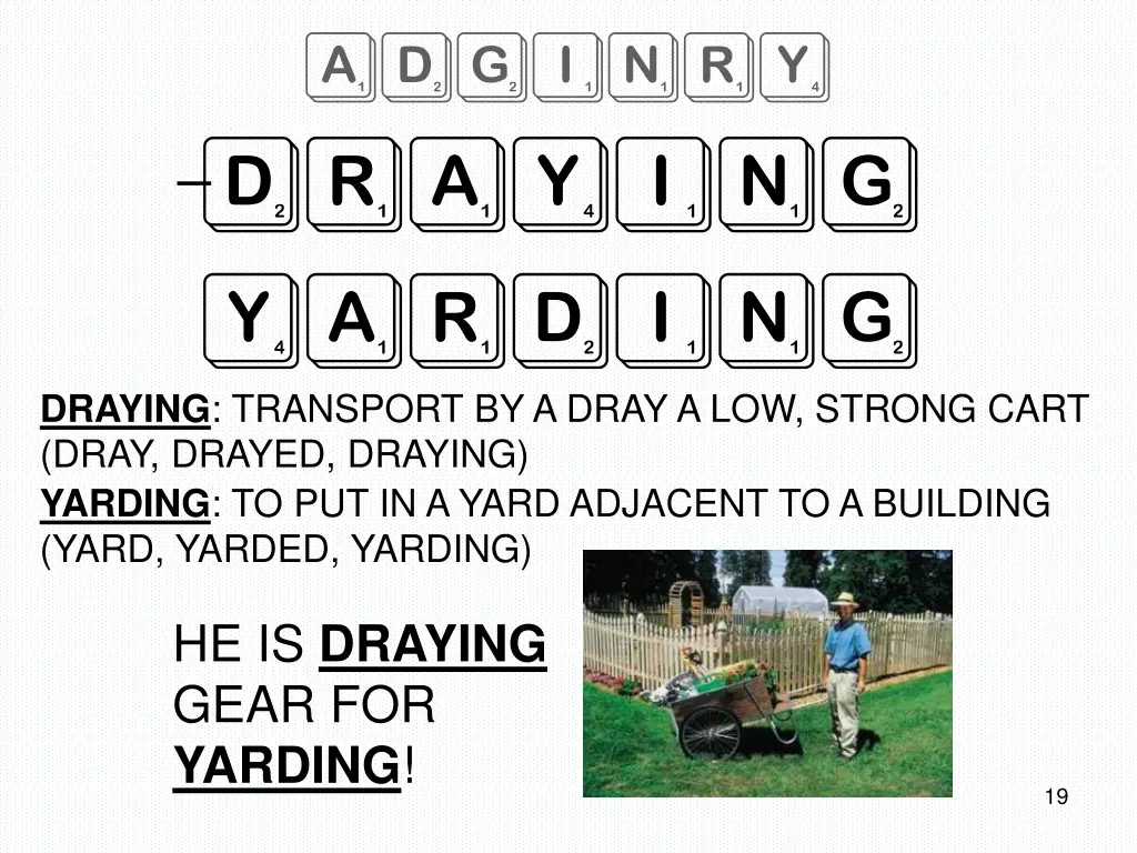 adginry draying yarding draying transport