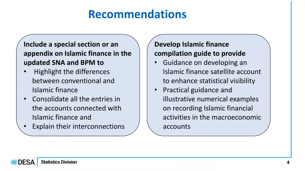 recommendations