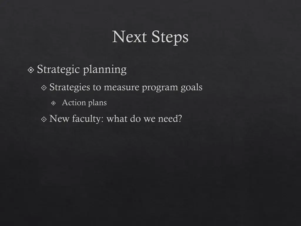 next steps 1