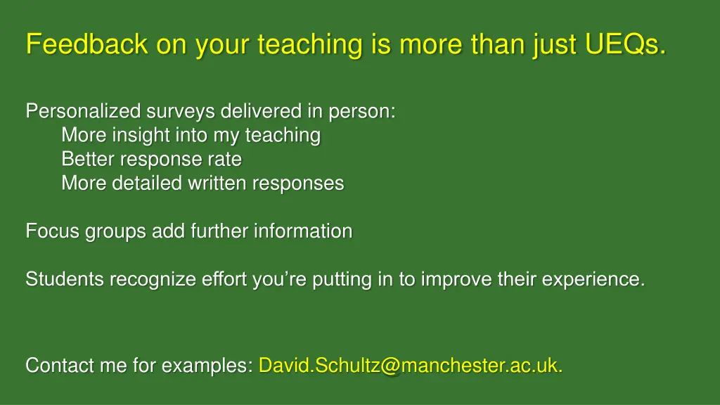 feedback on your teaching is more than just ueqs