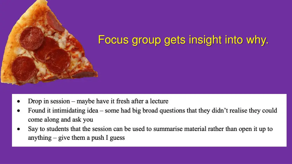 focus group gets insight into why