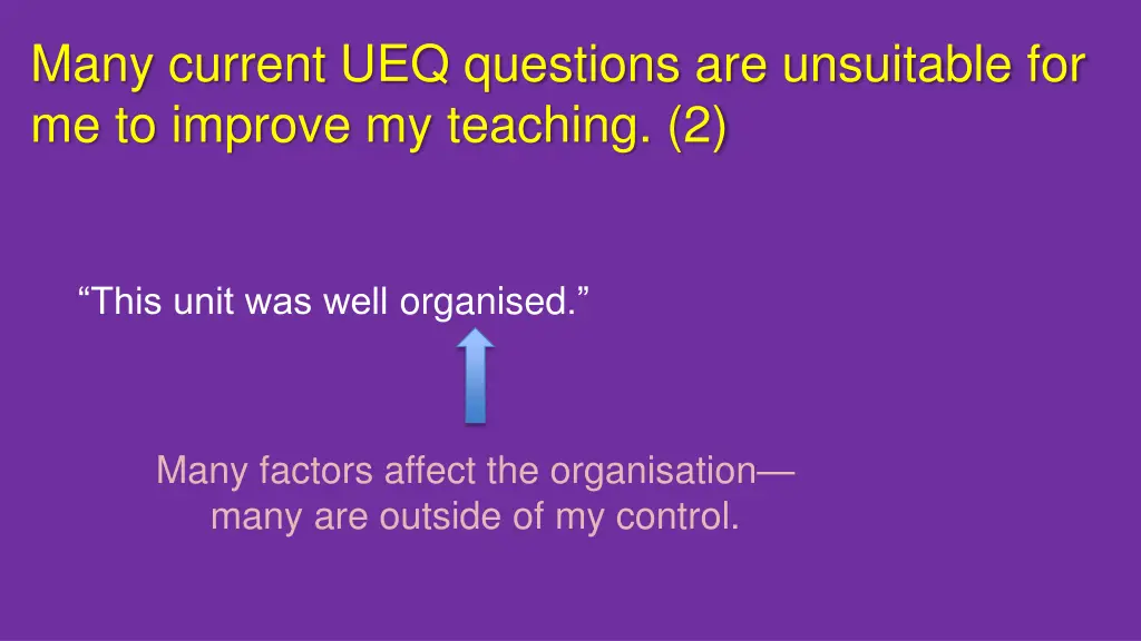 many current ueq questions are unsuitable 1