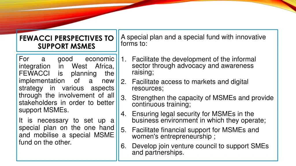 a special plan and a special fund with innovative