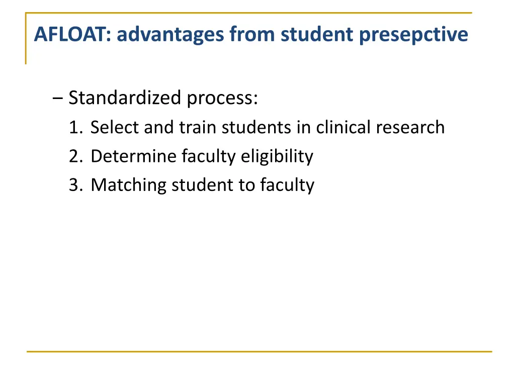 afloat advantages from student presepctive