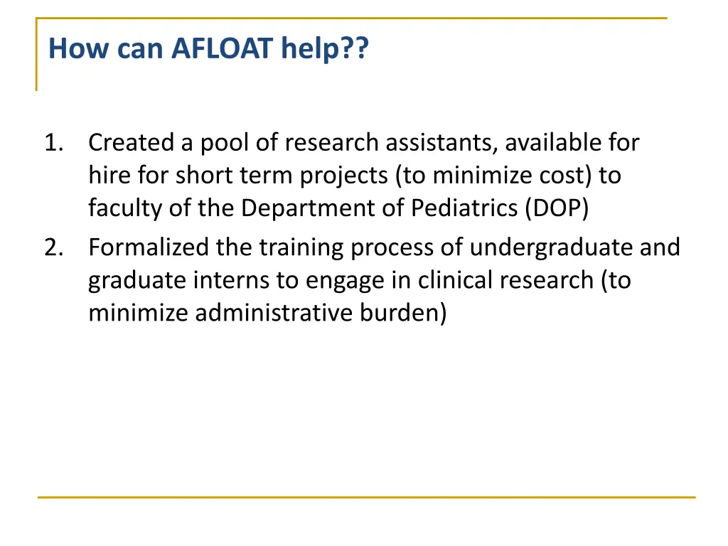 how can afloat help