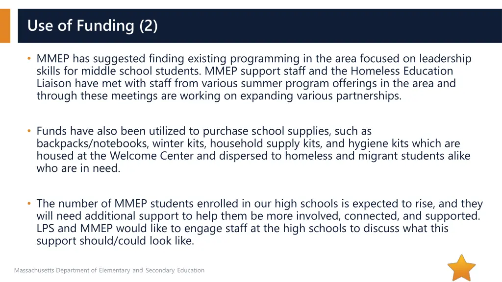 use of funding 2