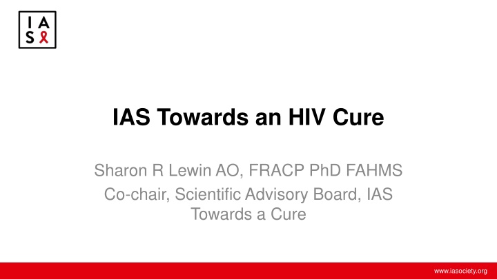 ias towards an hiv cure
