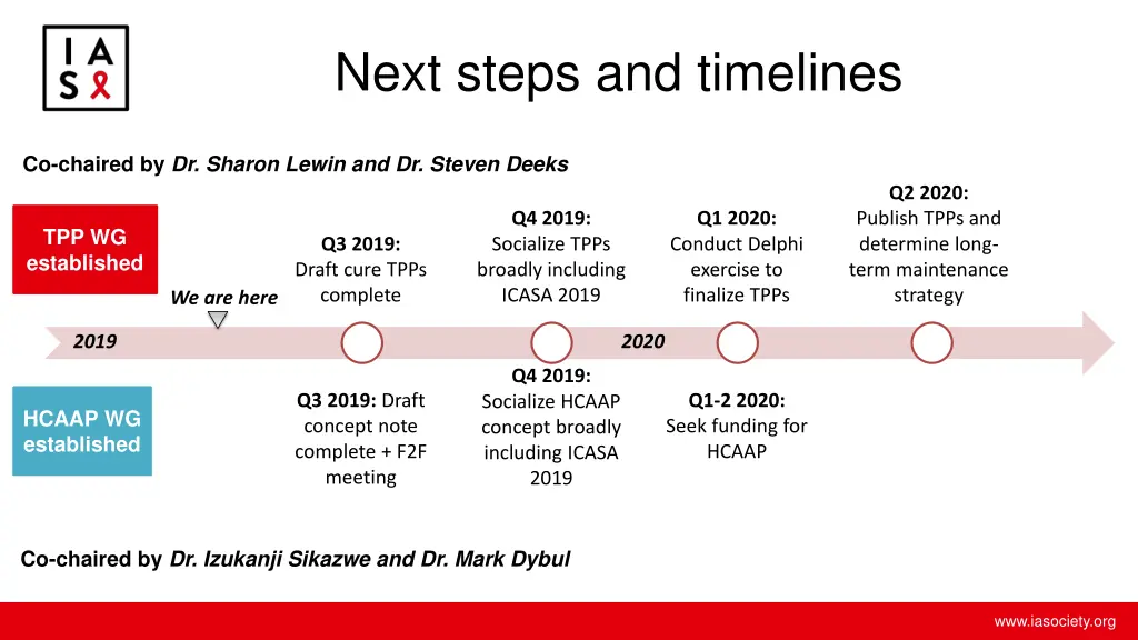 next steps and timelines
