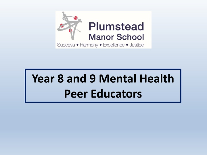 year 8 and 9 mental health peer educators