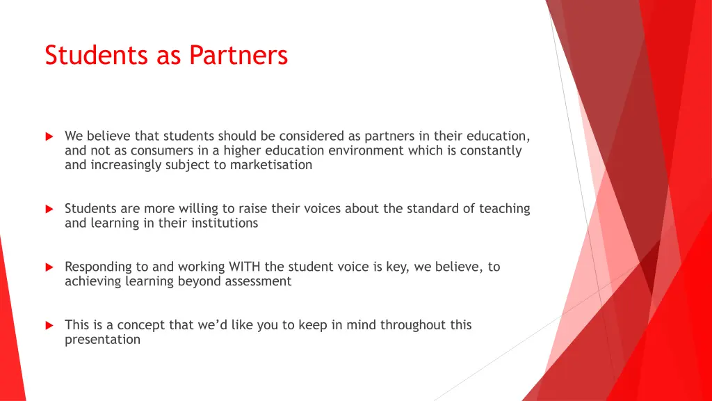 students as partners
