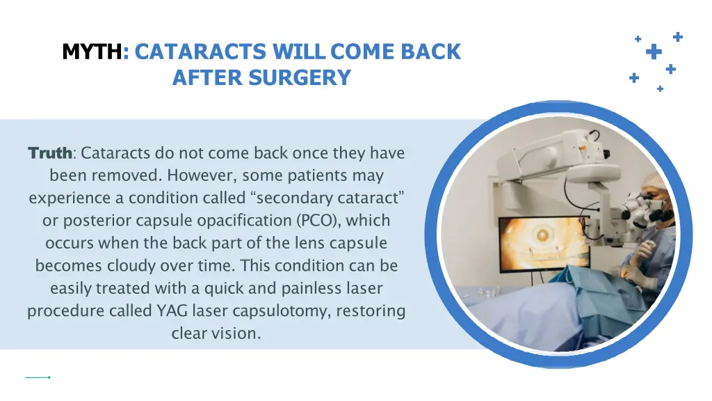 myth cataracts will come back after surgery