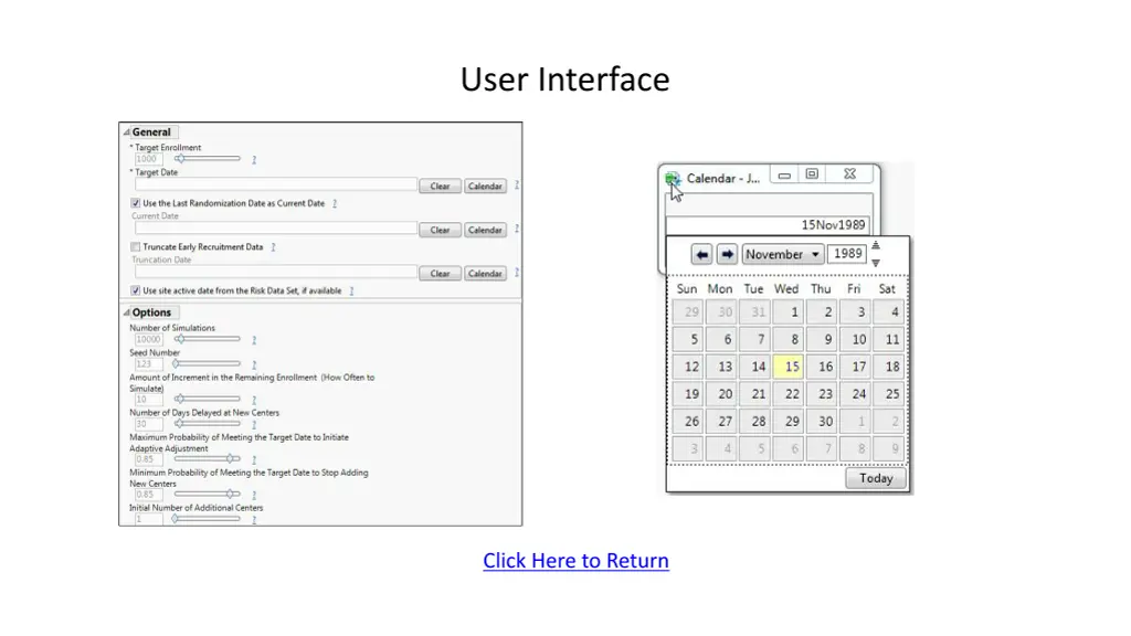 user interface