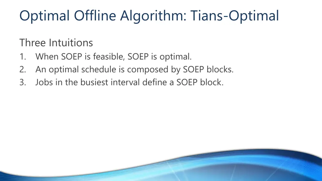 optimal offline algorithm tians optimal