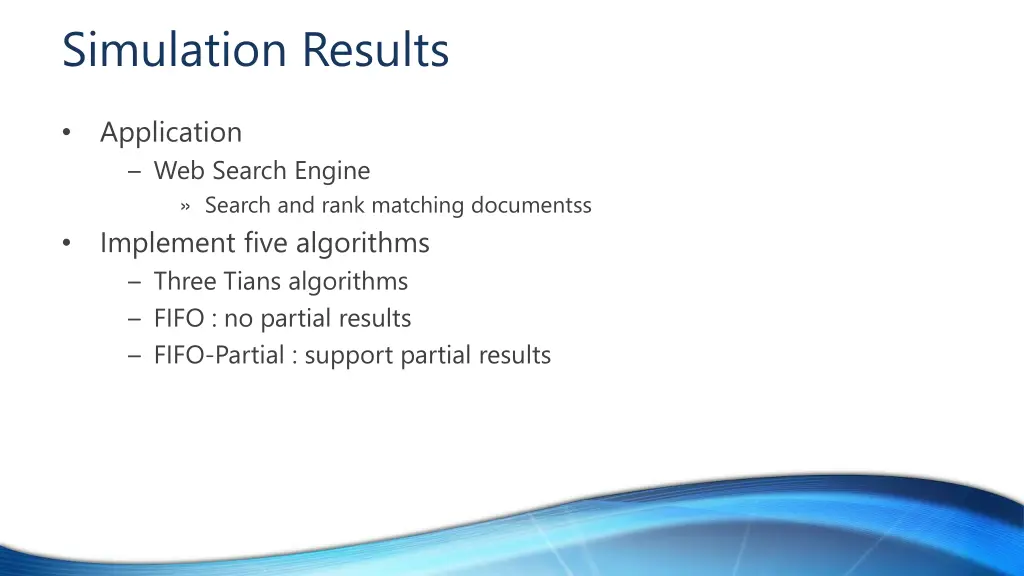 simulation results