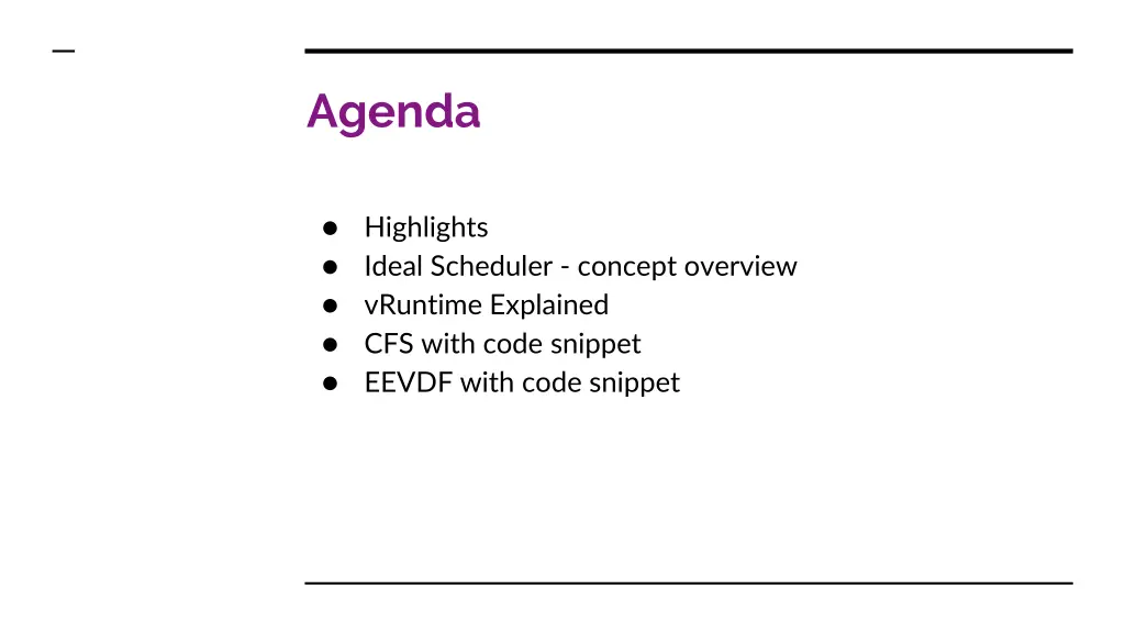 agenda