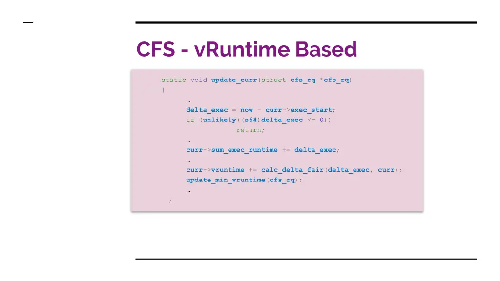 cfs vruntime based 1