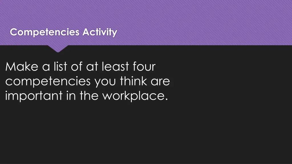 competencies activity