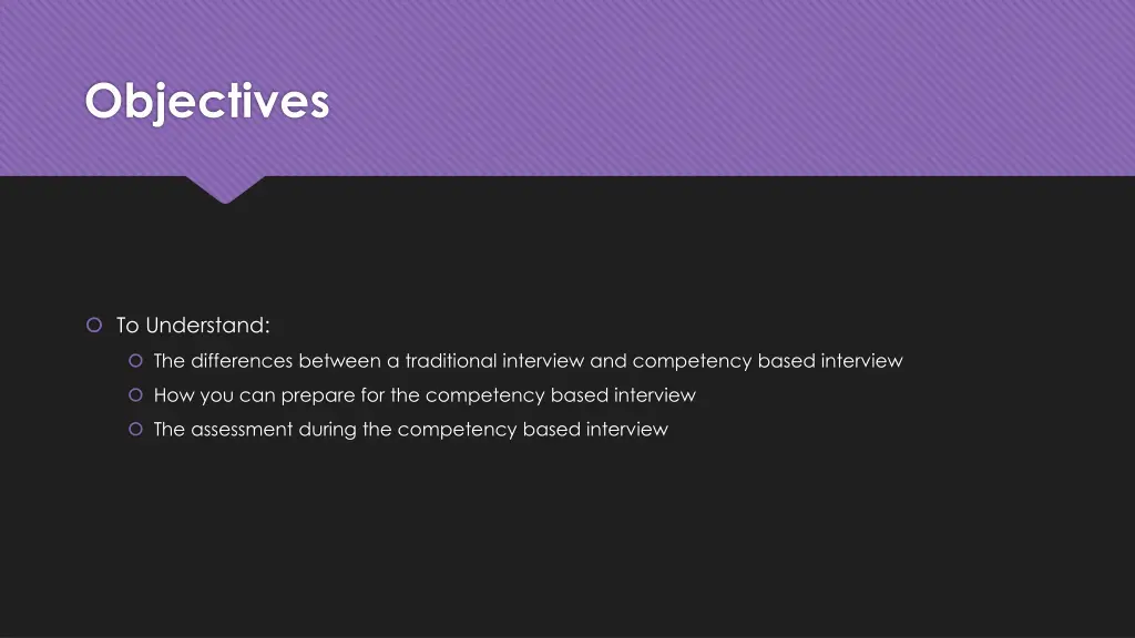objectives