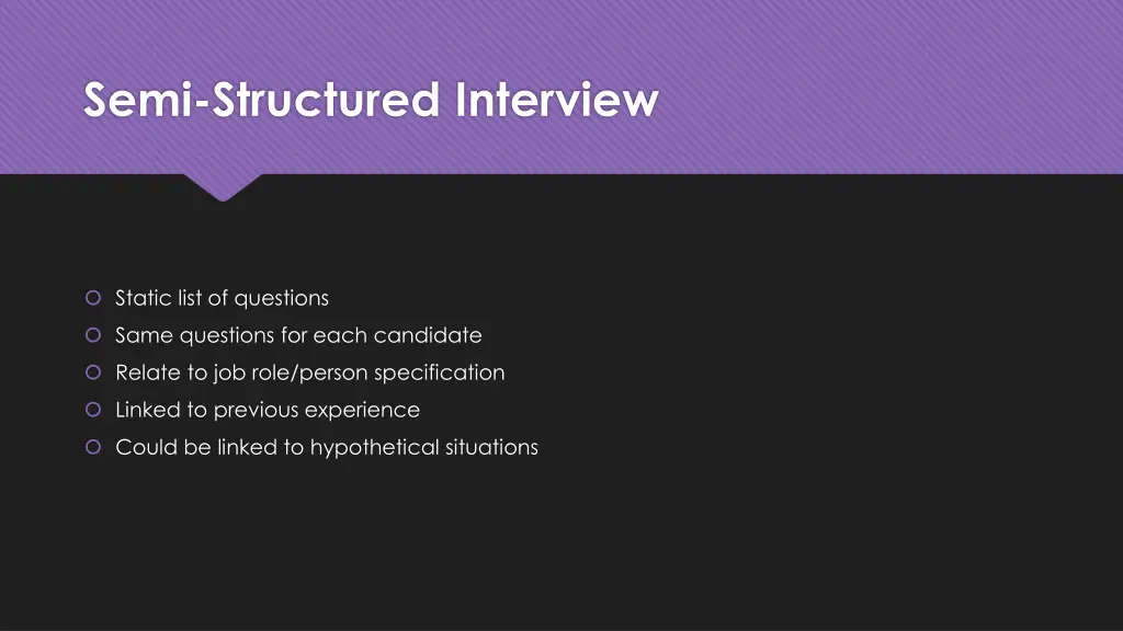 semi structured interview