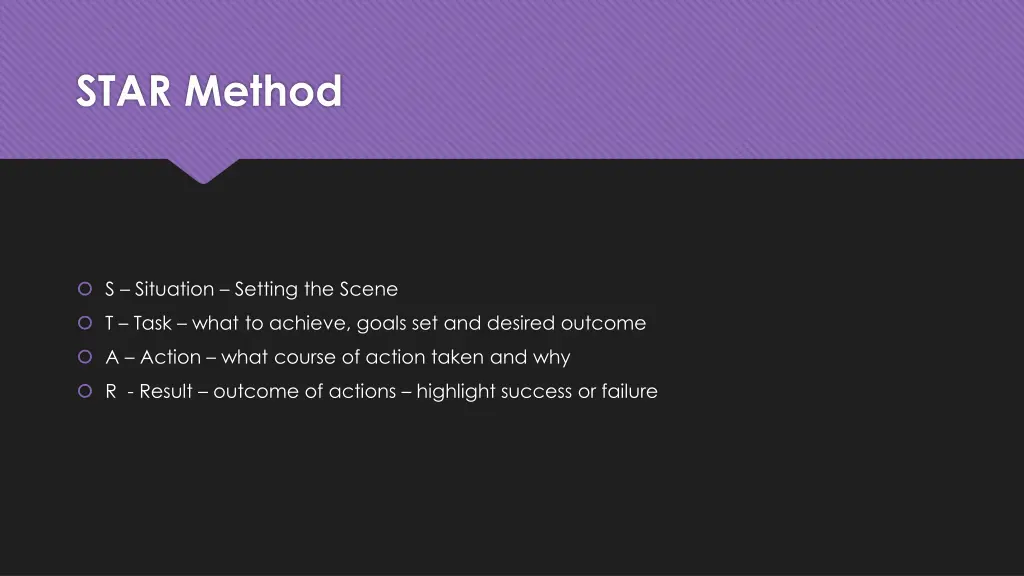 star method