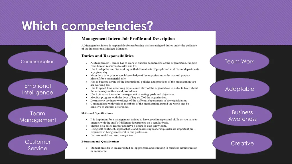 which competencies