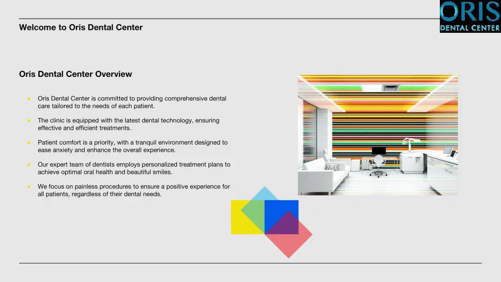 welcome to oris dental center