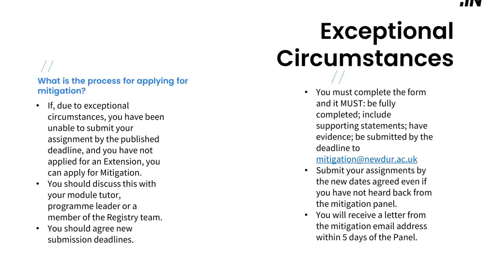exceptional circumstances 1