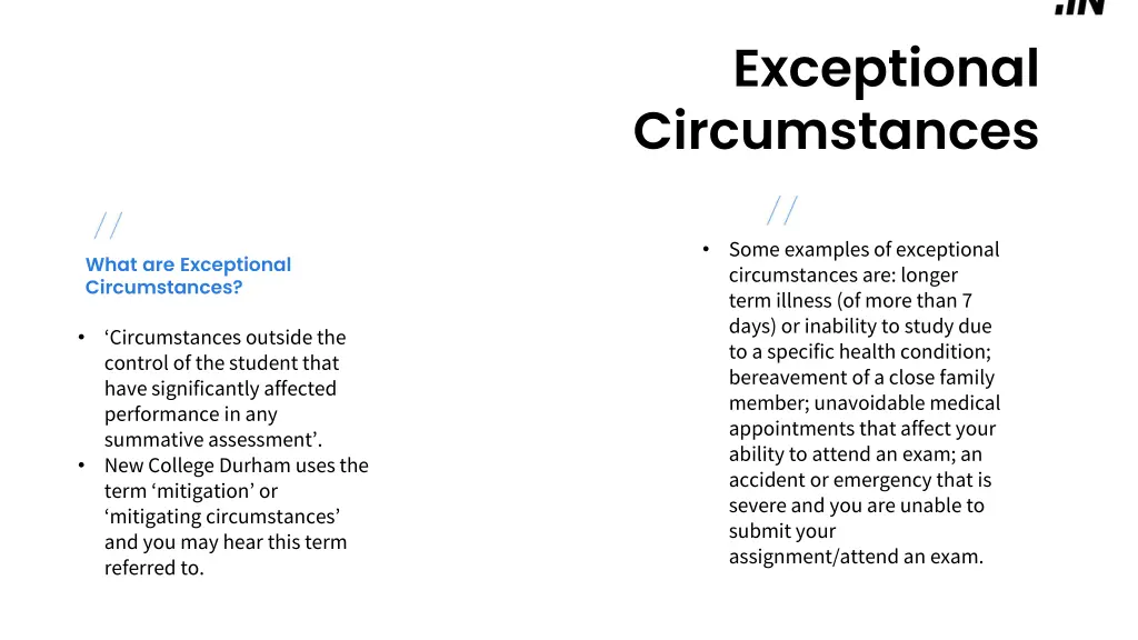 exceptional circumstances