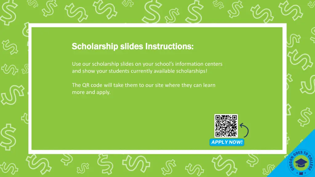 scholarship slides instructions scholarship