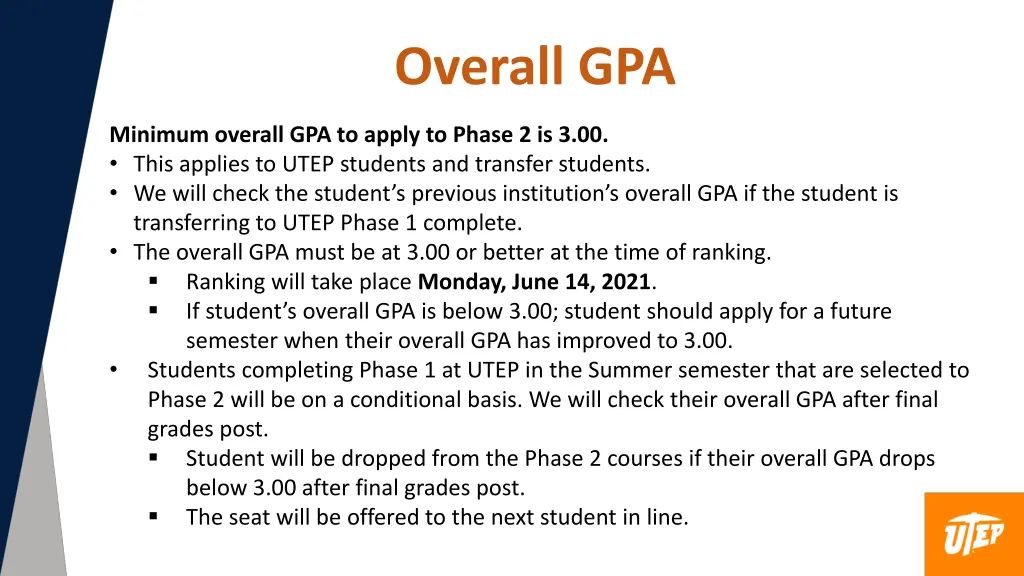 overall gpa