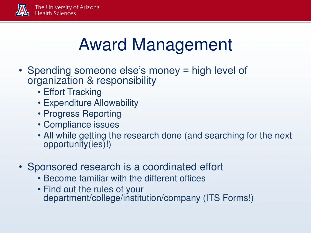 award management