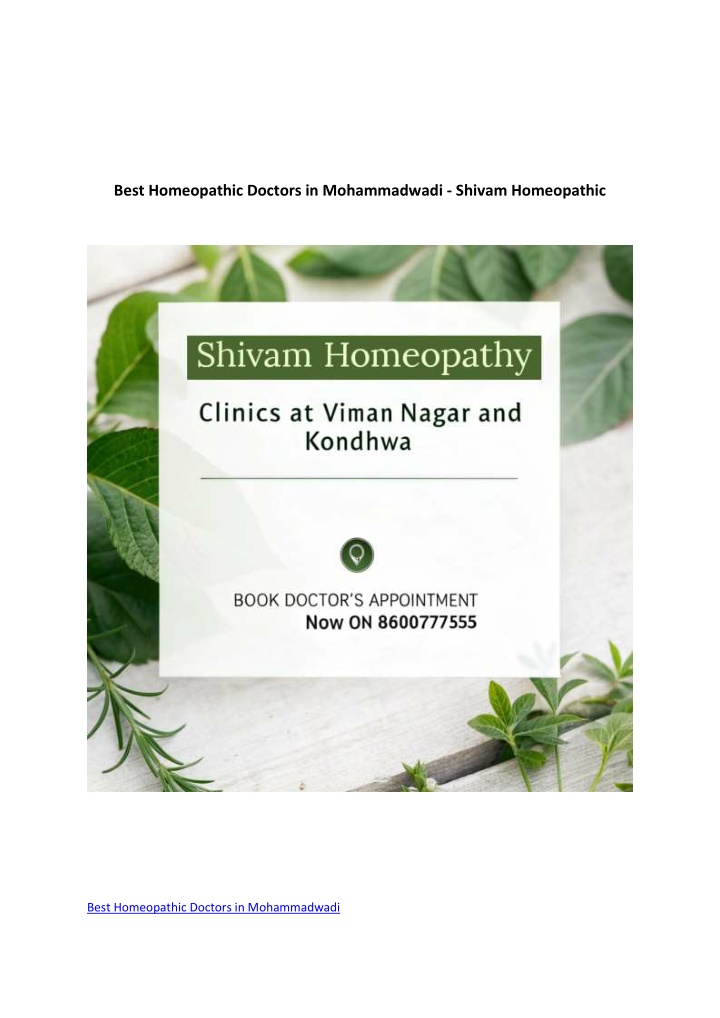 best homeopathic doctors in mohammadwadi shivam