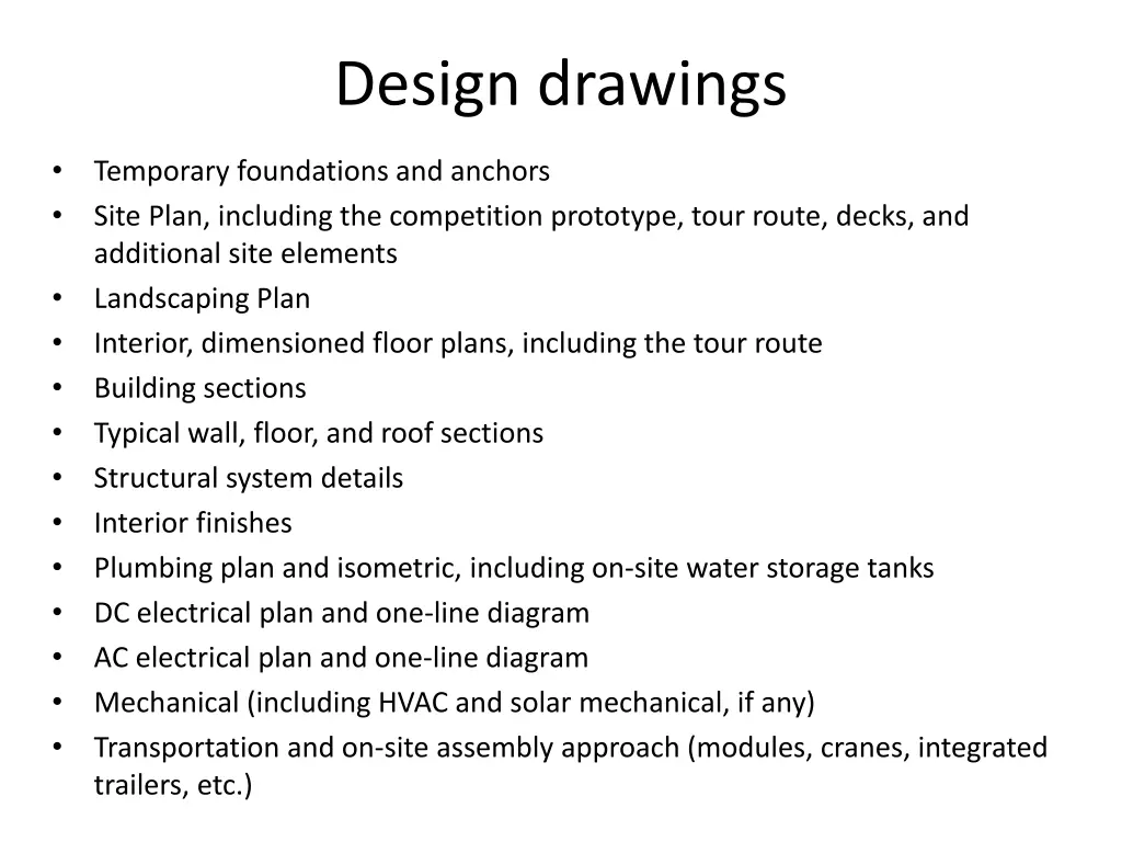design drawings