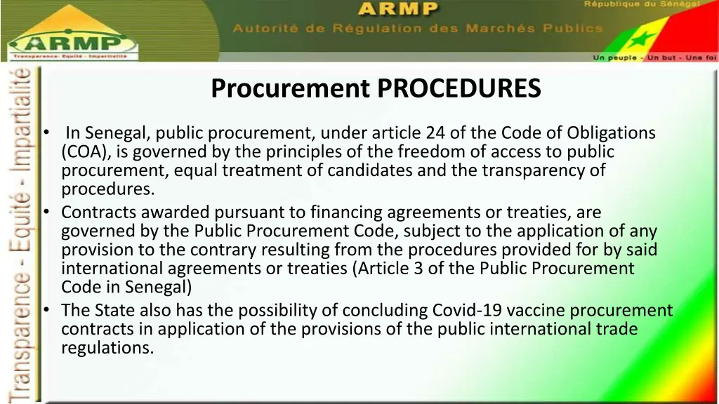 procurement procedures