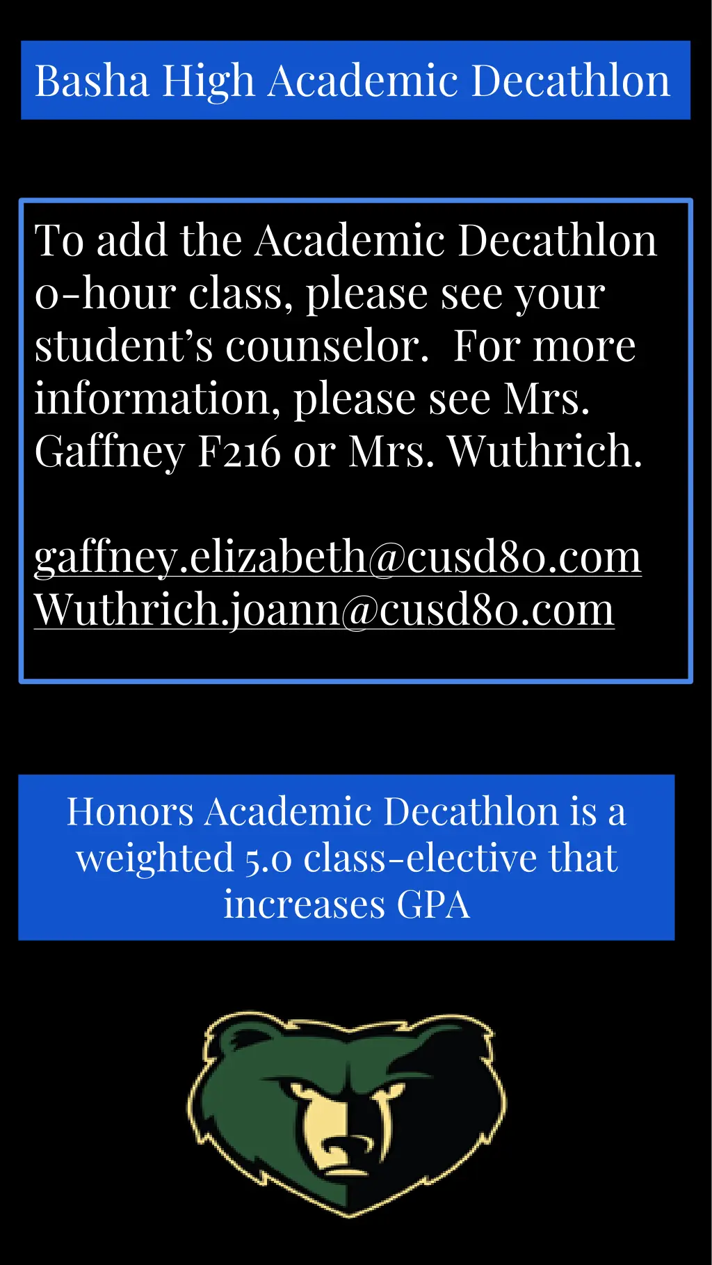 basha high academic decathlon