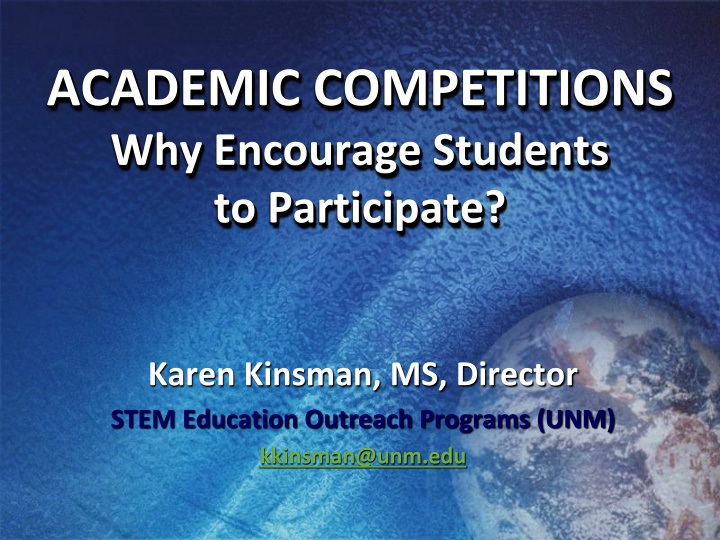 academic competitions why encourage students