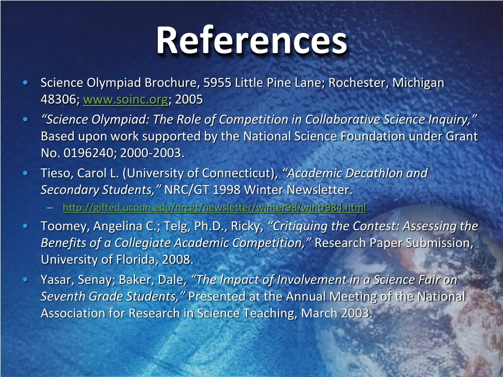 references 1