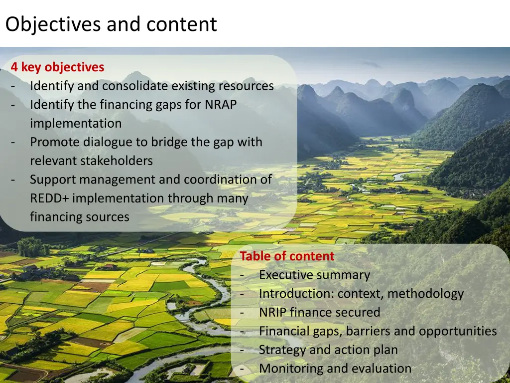 objectives and content