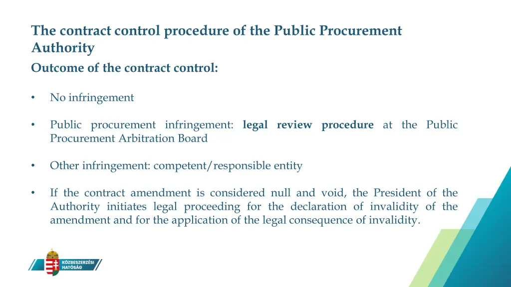 the contract control procedure of the public 10