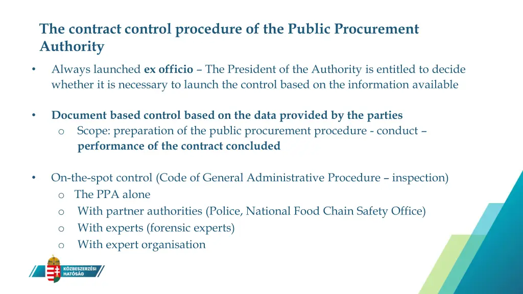 the contract control procedure of the public 8