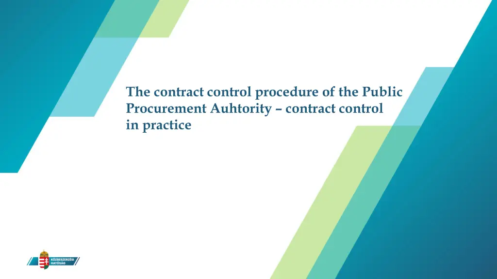 the contract control procedure of the public