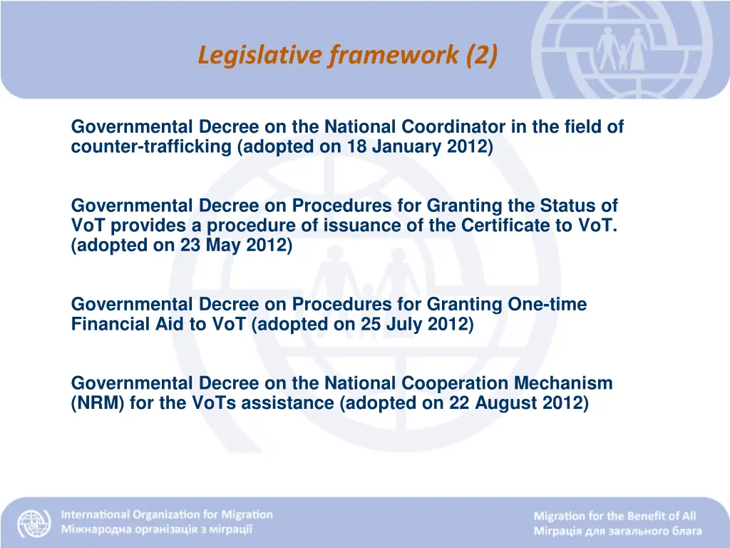 legislative framework 2