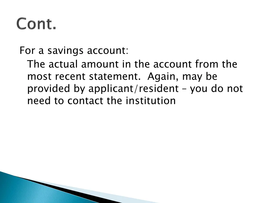 for a savings account the actual amount
